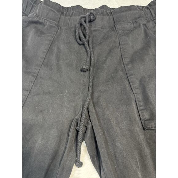 ella Dahl Jogger Pants Black Size M Soft Utility Tencel Blend Coastal Casual - Picture 3 of 8